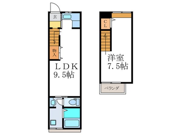 小笹様芝野町貸家の物件間取画像